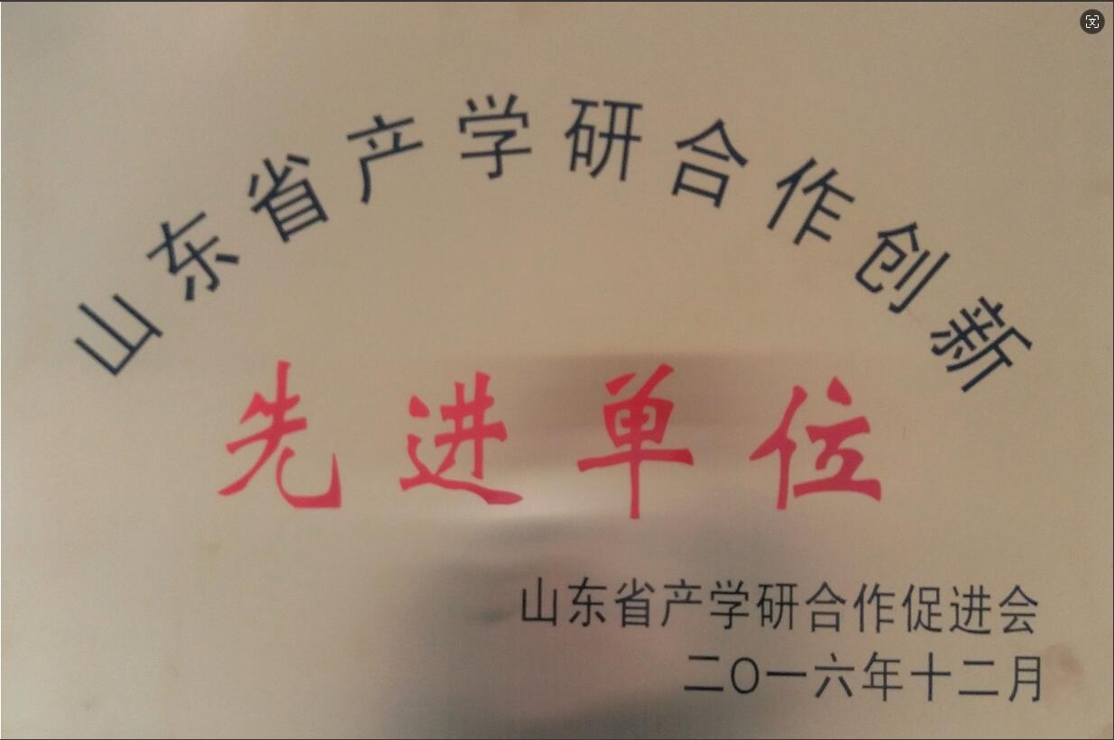 山東省技術創新和產學研合作先進單位