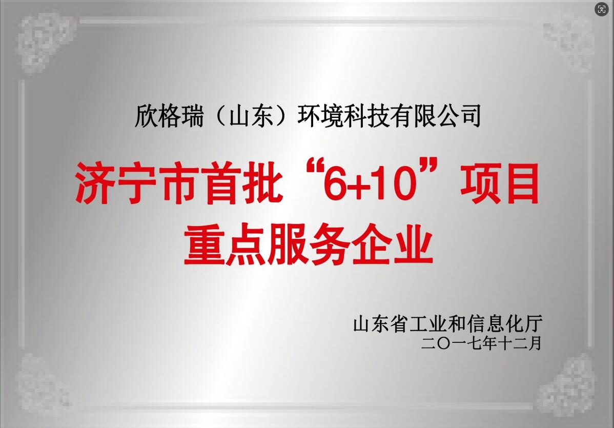 濟寧市首批“6+10”項目重點服務企業